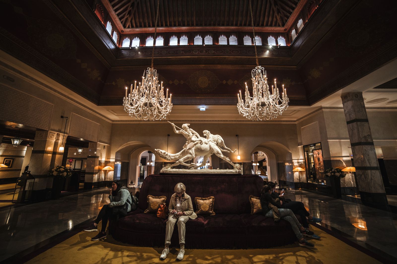Luxurious hotel lobby